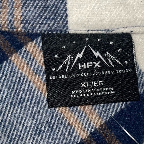 HFX Ladies Shirt Jacket - Color Blue Plaid - Size XL (16-18)- NWT - Picture 8 of 10